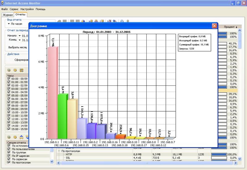 Internet Access Monitor for WinRoute Screenshot